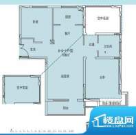 凯纳华侨城户型图F-1-1户型 2室面积:106.00平米