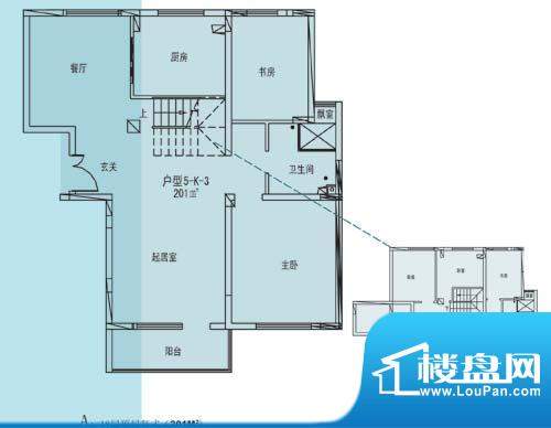 凯纳华侨城户型图E-1-6户型 6室面积:201.00平米