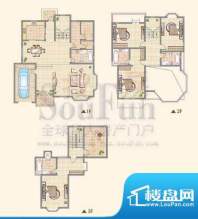 龙城福第户型图C户型 4室2厅4卫面积:316.00平米