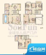 龙城福第户型图E 4室2厅3卫1厨面积:298.00平米