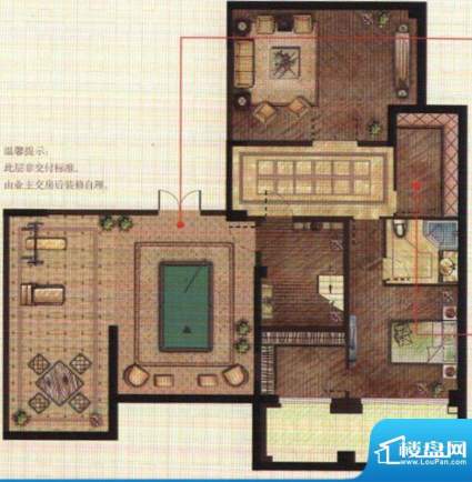 龙湖原山户型图崇山复式 3室2厅面积:396.00平米