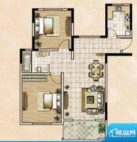 观澜云庭户型图C户型 2室2厅1卫面积:88.82平米