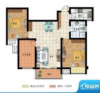 随园锦湖公寓户型图C1户型 3室面积:97.00平米