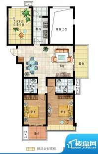 随园锦湖公寓户型图A6偶户型 4面积:108.00平米