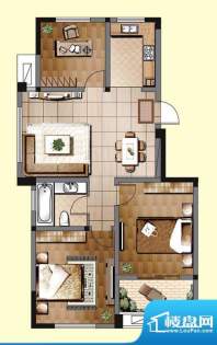 河海新邦户型图H户型 3室2厅1卫面积:95.00平米