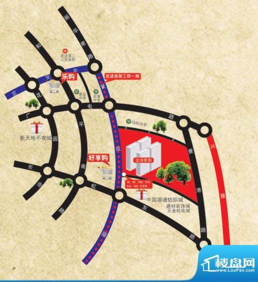 龙涛紫郡交通图