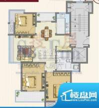 东方福郡户型图A1户型 3室2厅1面积:107.50平米