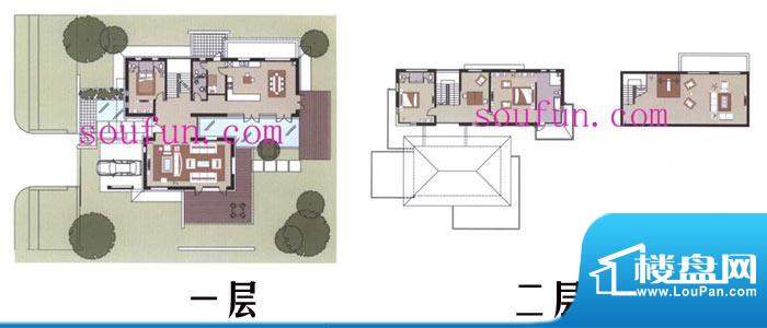 湖畔春秋户型图D户型 4室2厅2卫面积:500.00平米