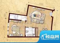 凯纳商务广场户型图C户型 1室2面积:86.00平米