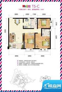 马街摩尔城户型图户型单页T5-C面积:110.00平米