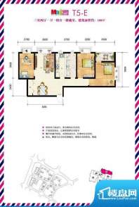 马街摩尔城户型图户型单页T5-E面积:108.00平米