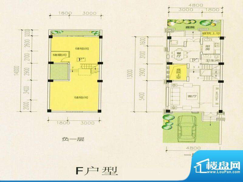 富春山居户型图3室2厅1厨3卫1层面积:133.94平米