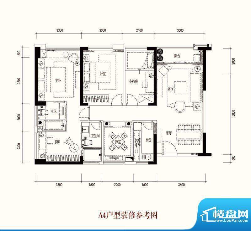 半山七哩溪户型图A4户型（高层