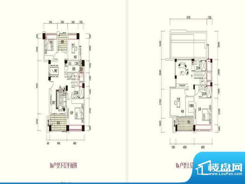 半山七哩溪户型图BA户型（洋房