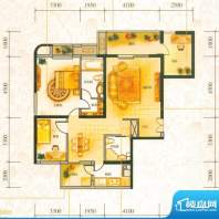 南亚之门户型图A1户型 3室2厅2面积:120.00平米