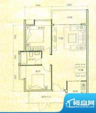 经典双城户型图c1-3 2室2厅1卫面积:89.51平米