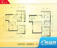 经典双城户型图c2-2 3室2厅2卫面积:122.91平米