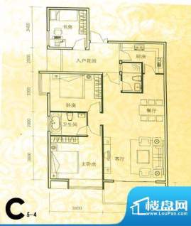 经典双城户型图c5-4 3室2厅2卫面积:130.96平米