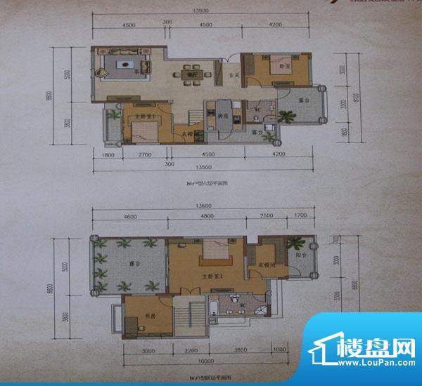 同德锦江嘉园户型图B6户型 4室面积:116.48平米