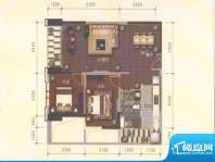 鑫仁园户型图H户型 2室2厅1卫1面积:99.00平米