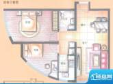 金领时代户型图A1-3户型 2室2厅面积:83.44平米