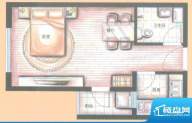 金领时代户型图A1-5户型 1室1厅面积:40.27平米