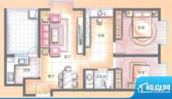 金领时代户型图B3-4户型 3室2厅面积:82.94平米