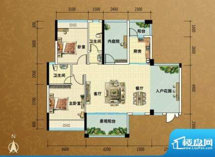 新会骏景湾豪庭湖光面积:111.68m平米