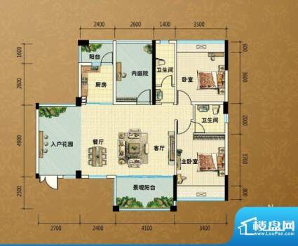 新会骏景湾豪庭湖光面积:112.42m平米