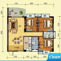 雅堤公馆1幢之一03单面积:99.00m平米