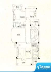 上城铂雍汇G户型 二面积:97.00m平米