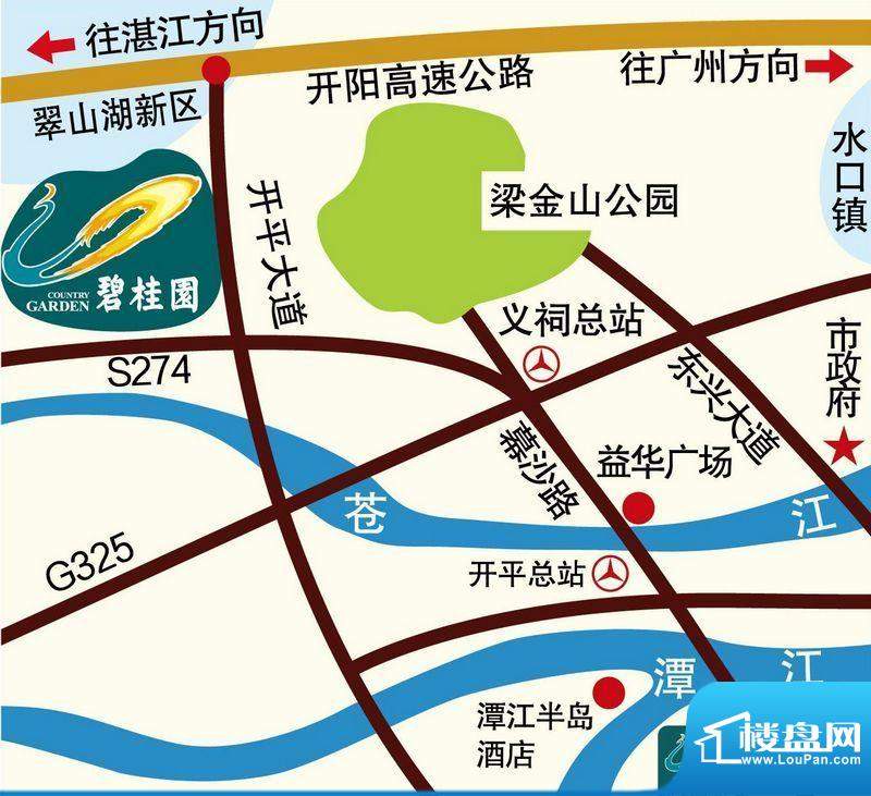 碧桂园·翡翠湾交通图
