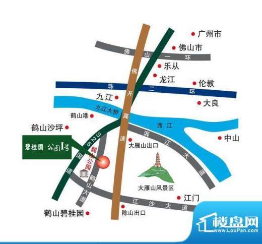 碧桂园·公园1号交通图