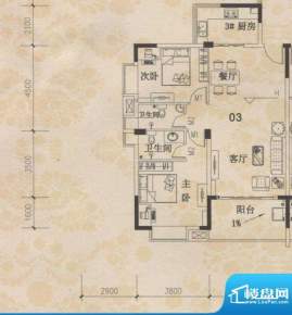 丰盛苑28幢标准层03面积:95.25m平米