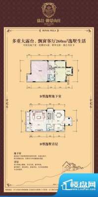 珠江御景山庄B型逸墅面积:260.00m平米