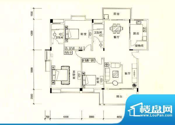 丽景华庭4面积:141.47m平米