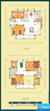 天富豪庭J户型 8室3面积:518.00m平米