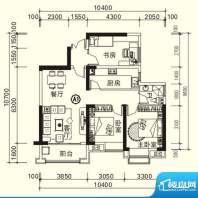 力高国际城户型图四期高层1#楼面积:89.82平米