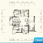 力高滨江国际户型图6#楼高层B3面积:103.94平米