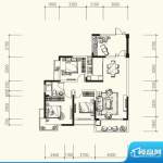 力高滨江国际户型图6#楼高层B5面积:104.13平米
