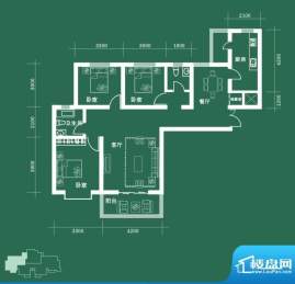 西固人家户型图A1户型 3室2厅2面积:133.11平米