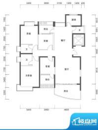联泰香域尚城户型图14#楼D3户型面积:157.00平米