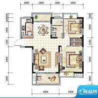 国贸天琴湾户型图一期高层2号楼面积:91.60平米