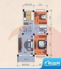 九洲城户型图B/C户型 2室2厅1卫面积:89.00平米