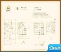 星雨华府户型图别墅H户型250平面积:250.00平米