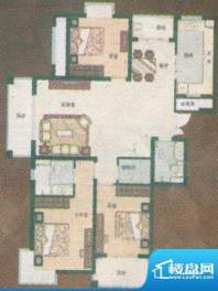 青岛凤凰城户型图标准层三居室面积:137.73平米