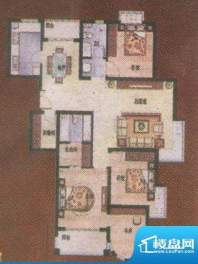 青岛凤凰城户型图标准层三居室面积:149.54平米