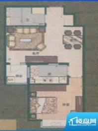 青岛凤凰城户型图标准层一居室面积:64.50平米