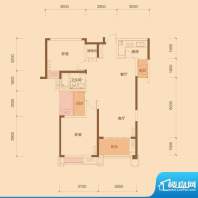 中海朝阳郡户型图观园组团1、2面积:105.00平米