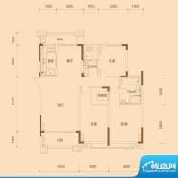 中海朝阳郡户型图观园组团4、5面积:143.00平米